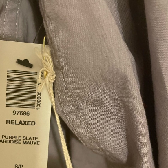 Wilfred Free Relaxed shirt button up in purple slate - Picture 2 of 4